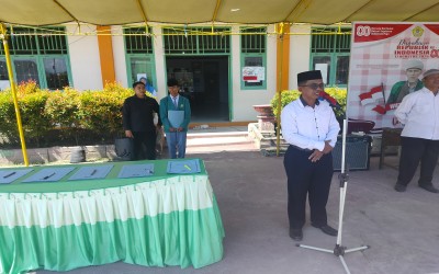 Pelantikan dan Sertijab Pengurus Organisasi Santri Intra MA Alkhairaat Kota Gorontalo Tahun 2025